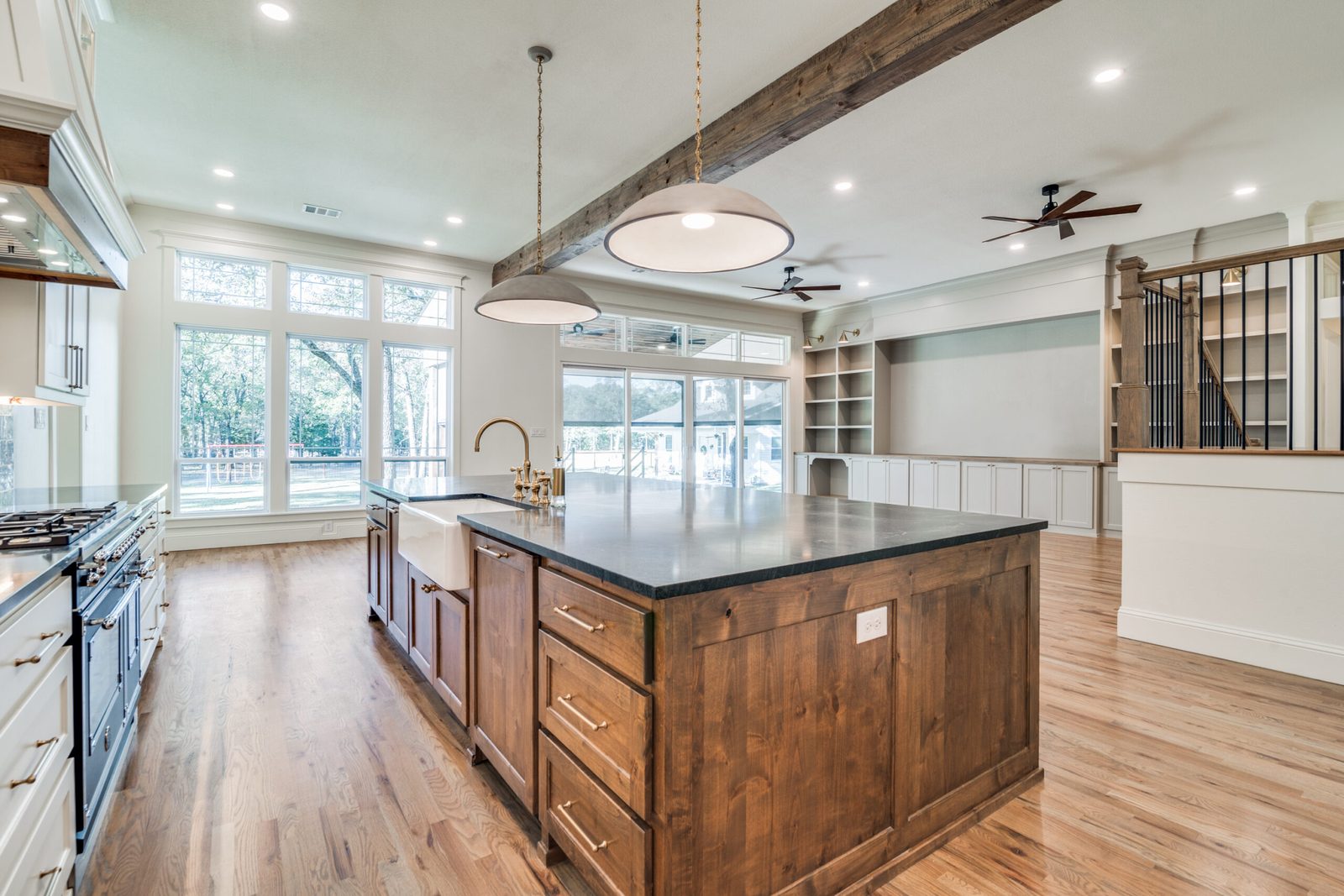 Renovated kitchen and dining in a modern farmhouse style home